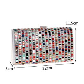 Diamond evening bag European and American ladies dress evening bag banquet bag ladies hand holding small square bag