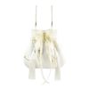 White Hanfu Crossbody Bag Chinese Style Shoulder Bag Cheongsam Ribbon Handbag Cell Phone Purse