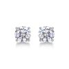 Pure Love - Fashion Earring Set made of 2-carat Moissanite and s925 sterling silver, a simple and versatile silver accessory