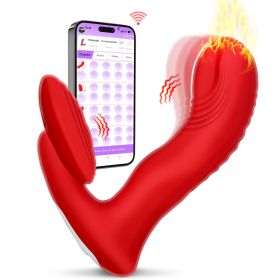 Wearable Vibrator for Women, APP Remote Vibrator for G Spot and Clit Stimulator, Wiggling Heated Vibrator for Couples Play