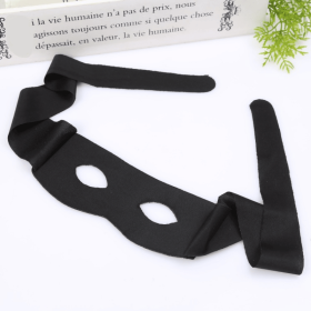 Black Robber Bandit Eye Mask for Men Women, Black Mask for Halloween Cosplay Party