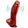 Vibrating Monster Dildo Vibrator, 10.4 inch Huge Dildo with Strong Suction G-Spot Vibrator for Women Vaginal Anal Play