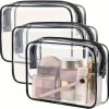 28pcs Transparent Travel Cosmetic Bag Set with Zipper, Multifunctional Portable Storage Box for Men and Women's Travel Essentials