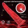 Wireless Remote Tentacle Monster Dildo, Thrusting Tongue Vibrator for G Spot and Anal Play for Women Men