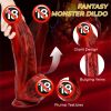 Vibrating Monster Dildo Vibrator, 10.4 inch Huge Dildo with Strong Suction G-Spot Vibrator for Women Vaginal Anal Play