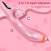 Thrusting Dildo Vibrator with 7 Vibrations, Clitoral Stimulator with Heating Tip and LCD Display, G Spot Rose Vibrator for Women