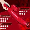 Thrusting Tongue Vibrator for Women, Heating G Spot Vibrator with Licking and LCD Display, Waterproof Clitoral Stimulator Oral Sex Toy