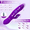 Thrusting Rabbit Vibrator for Women, 9 Vibration Dual Vibrator for G Spot and Clitoral Stimulation Sex Toy for Solo or Couple Use