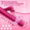 5 in 1 Tongue Vibrator Dildo Thrusting Vibrators, G Spot Stimulator with Heating Rotating Beads Clitoral Licking for Women