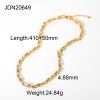 18k Gold Plated Stainless Steel Jewelry Handmade U Shape Chain Necklace Geometric Punk