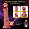 Thrusting Dildo Vibrator for Women, Remote Control Realistic Penis Dildo, Heating Vibrator with Suction Cup Silicone Vagina Massager