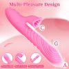 Thrusting Dildo Vibrator for Women, Tongue Vibrator with Thrust Modes, Clitoral Licking G Spot Vibrator for Couples Play