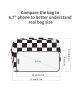 Small Checkered Makeup Bag for Purse Cosmetic Bag Travel Makeup Pouch Zipper Pouch Cute Make up Bags with Compartments for Women Girls