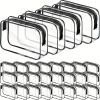 28pcs Transparent Travel Cosmetic Bag Set with Zipper, Multifunctional Portable Storage Box for Men and Women's Travel Essentials