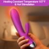 Rabbit Vibrator G Spot Stimulator for Women, Heated Dual Motor with 7 Modes Silicone Vibrator for Internal and Clitoral Stimulation