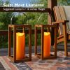 Homemory 4"x12" Halloween Orange Flameless Candles, Fall Candles, Outdoor Waterproof Flameless Candles with Remote and Timers