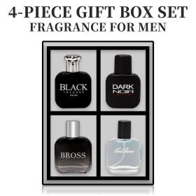 4-Piece Set, Men's Eau De Toilette Spray Gift Box, Long Lasting Fragrance, 4 Different Flavor, Perfect For Holiday Gifts, Dating, Daily Life, Par