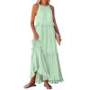 Fashionable Ruffled Long Dress With Large Skirt Hem Beach Dress 2025 New