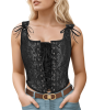 Corset Tops for Women Going Out Fashion Womens Sexy Vintage Overbust Corset Tops for Women Women's Renaissance Style Lace-Up Corset Camisole