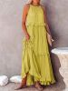 Fashionable Ruffled Long Dress With Large Skirt Hem Beach Dress 2025 New