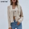 Solid Loose Cardigan For Women Sweater Two-piece camisole Women's Sweaters 2021 Autumn Winter Fashion New Long Sleeve Top Female
