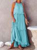 Fashionable Ruffled Long Dress With Large Skirt Hem Beach Dress 2025 New